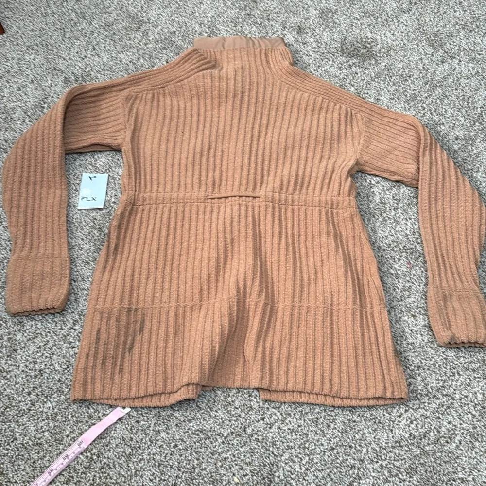 FLX Women's Commuter Sweater Jacket Size XS In Elden Beige - Picture 12 of 15